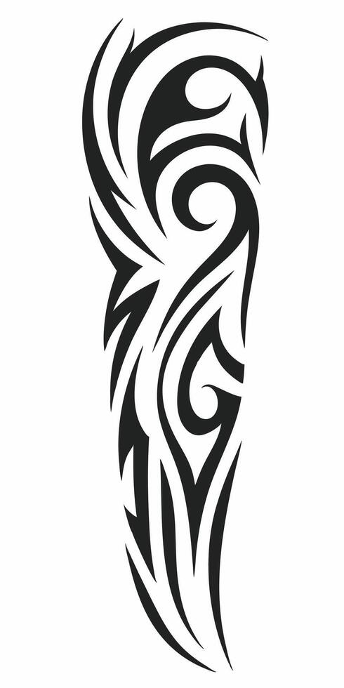 Modern Tribal Tattoo Design with Sharp and Bold Lines vector