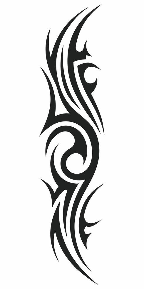 Eye Catching Tribal Tattoo with Bold Ink and Patterns vector