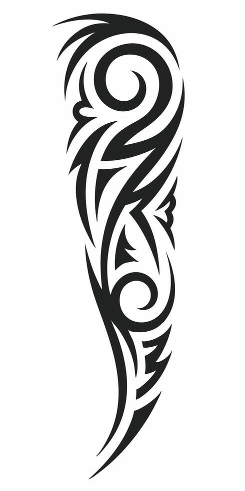 Best Tribal Tattoo Ideas with Bold and Sharp Art vector
