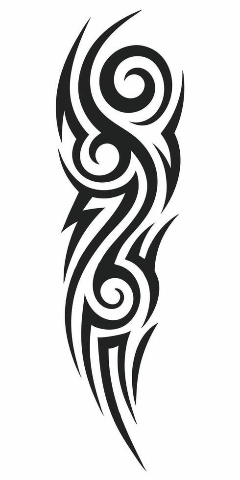 Flowing Tribal Tattoo with Perfectly Balanced Curves vector
