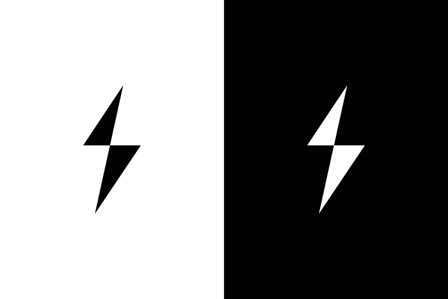 lightning bolt icon. thunderbolt variations vector