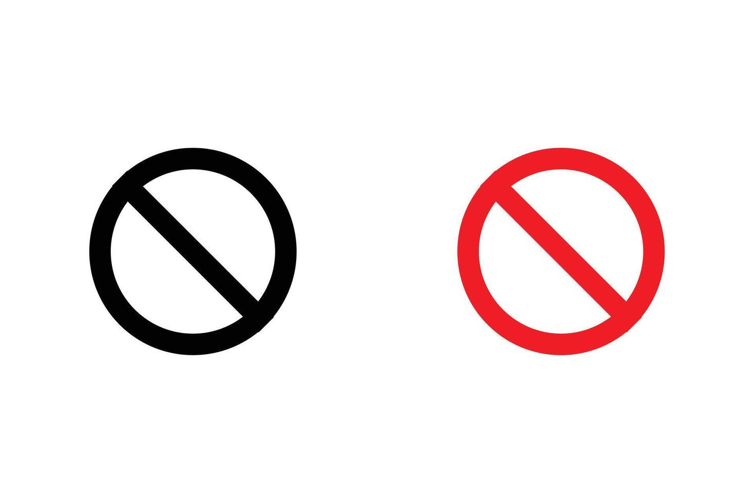 prohibition symbol. no entry no sign icon flat illustration. vector