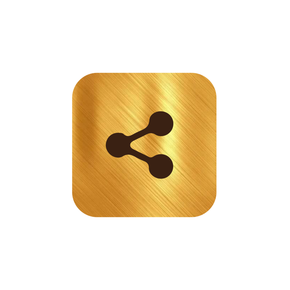 A gold icon with two circles on it png