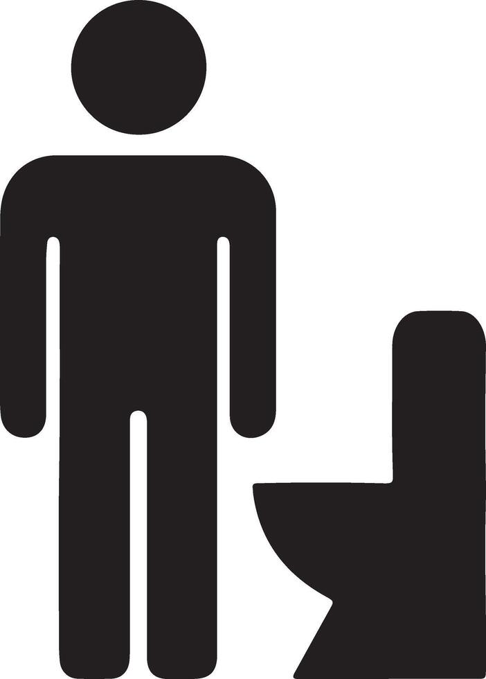 Restroom Symbol Toilet Sign Of Man On White Background vector