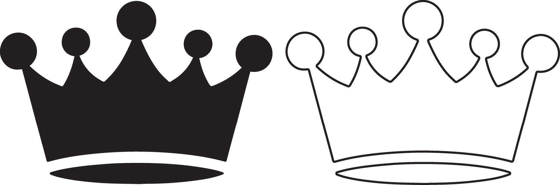 King crown icon design on white background vector