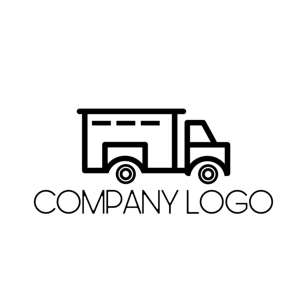 Logo for a transport company. Truck icon vector