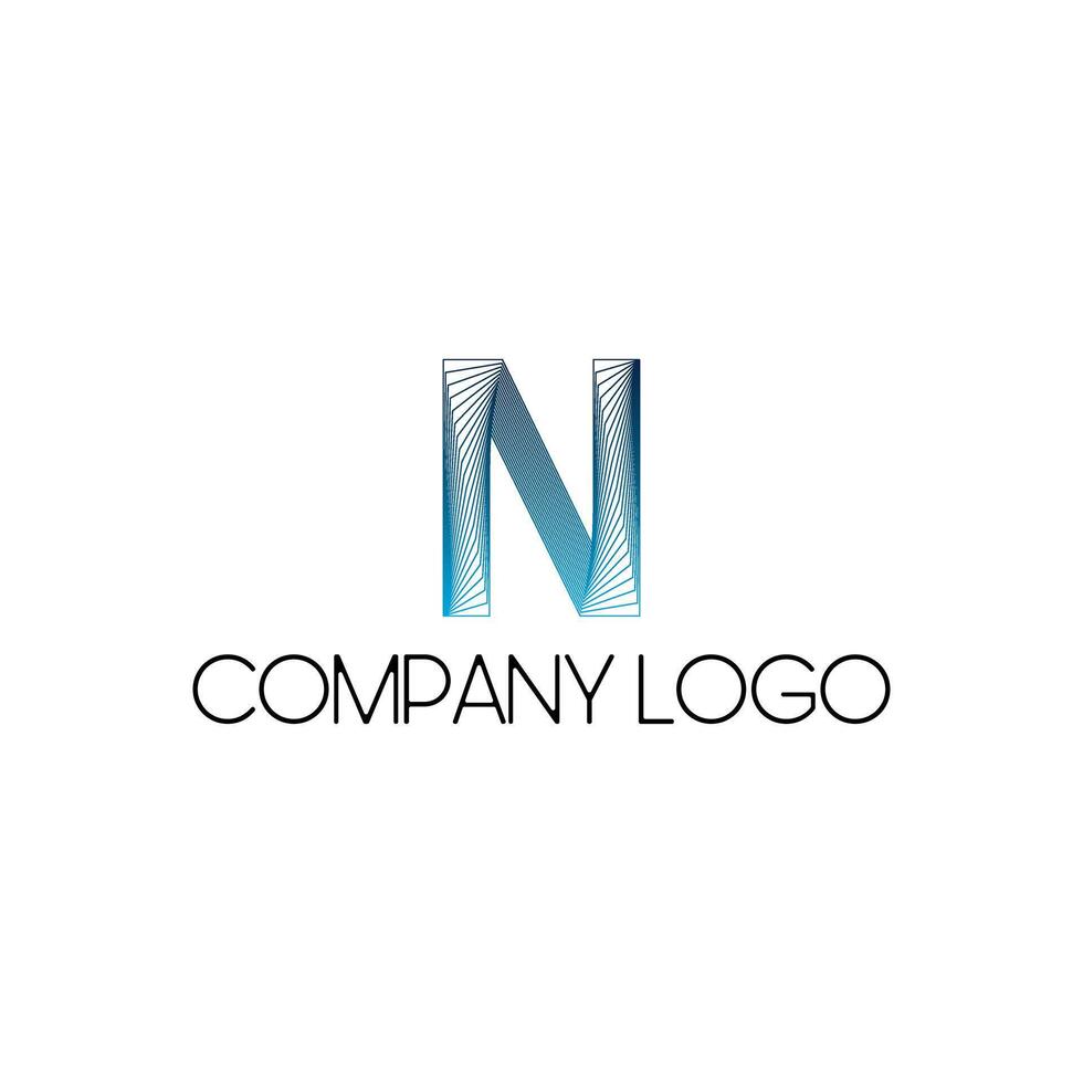 Leter N gradient company logo symbol vector