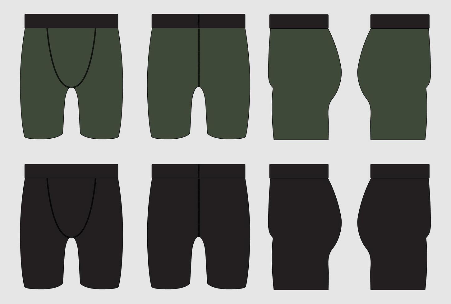 Men's Compression Shorts Editable vector