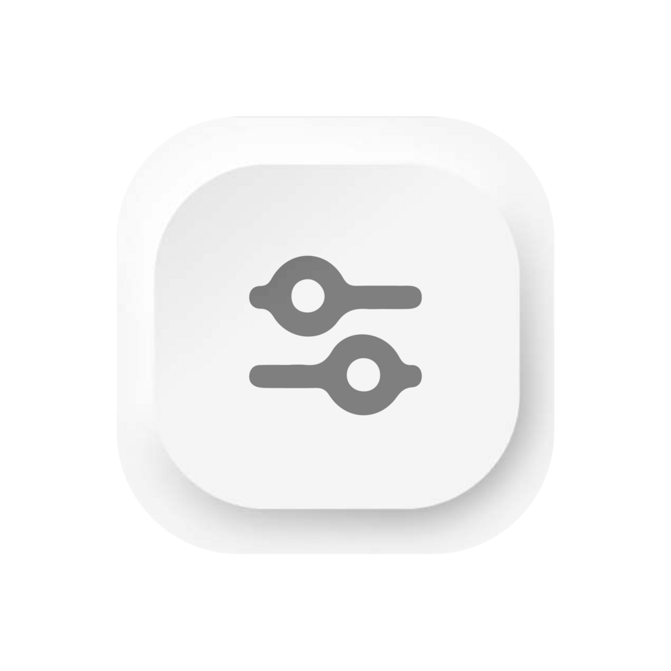 A white button with two flat circles on it png