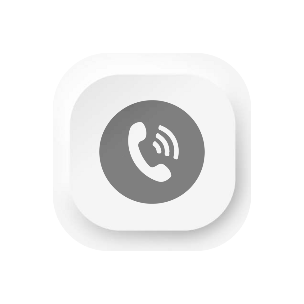 White phone icon with a phone call icon png