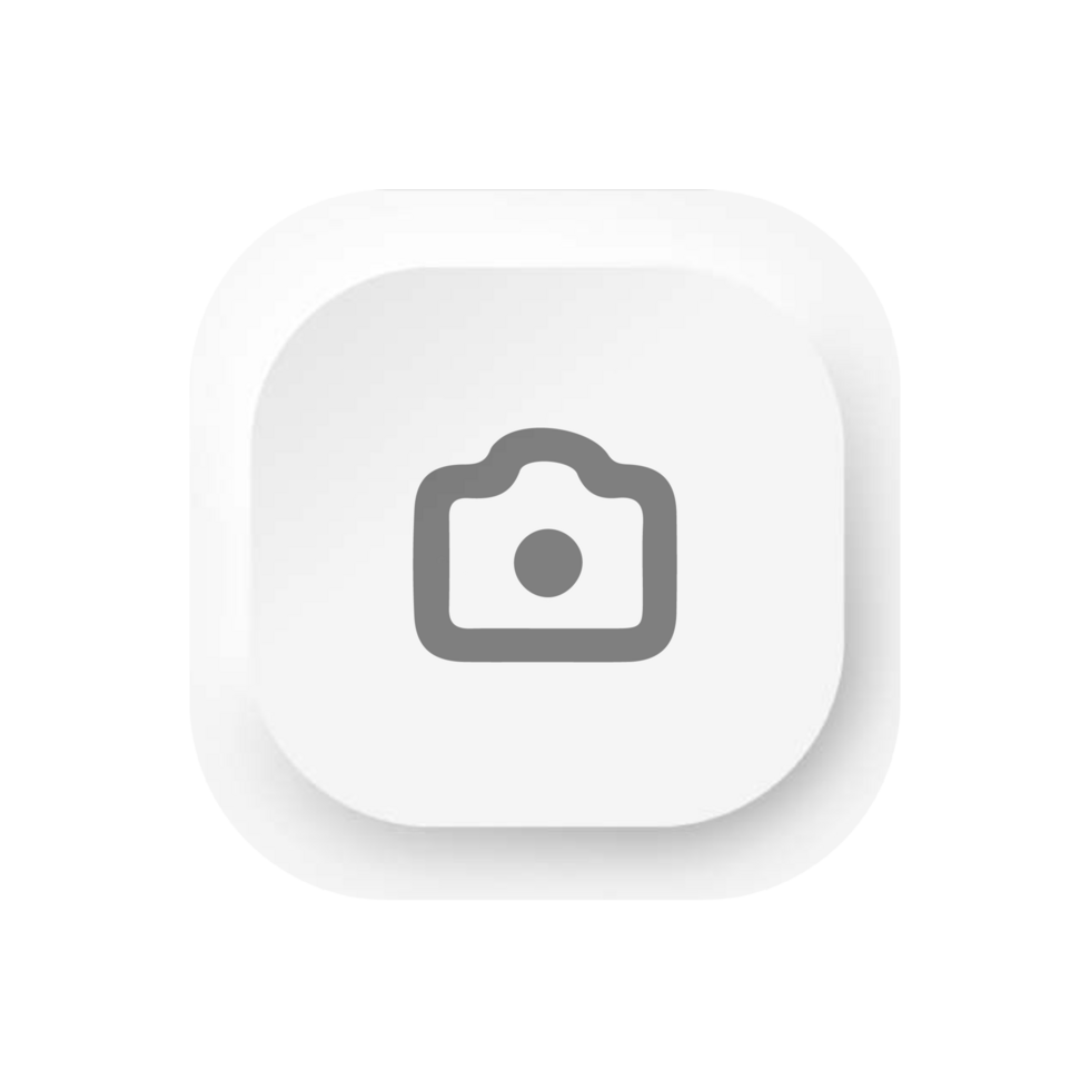 White square button with a camera icon png
