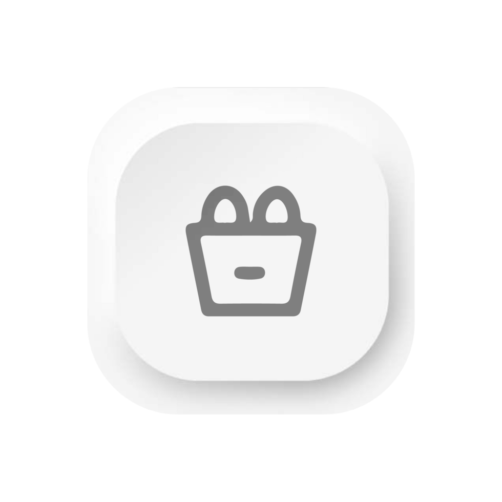 Shopping bag icon illustration flat png