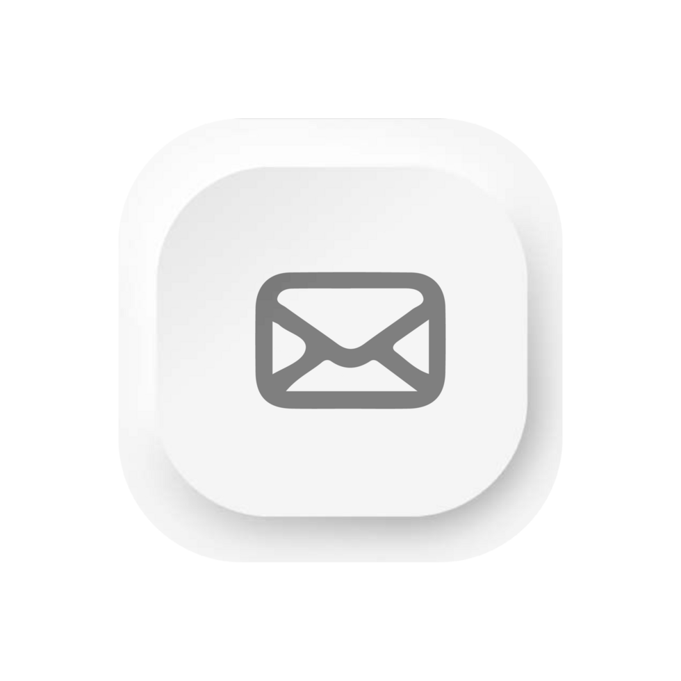 Email icon in a flat shape shape png