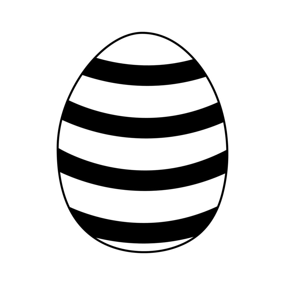 Striped egg design suitable for Easter decorations or craft projects vector