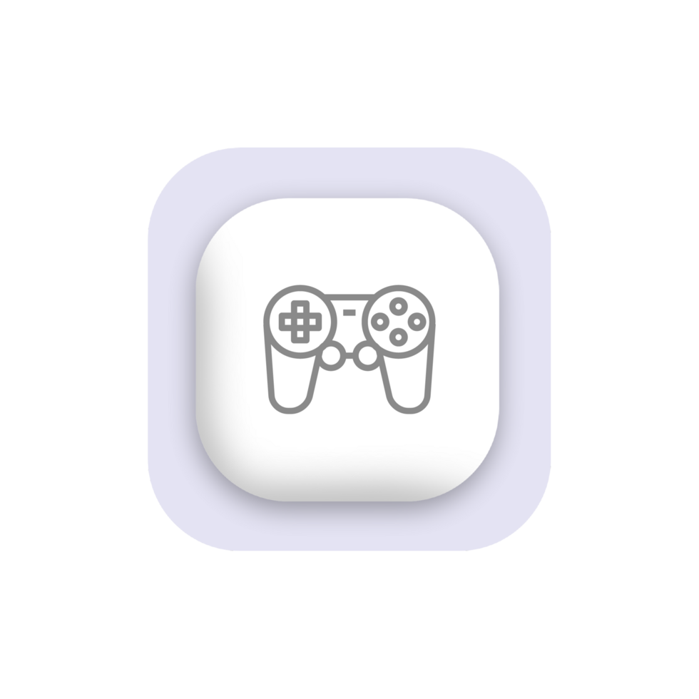 Game controller icon illustration flat png