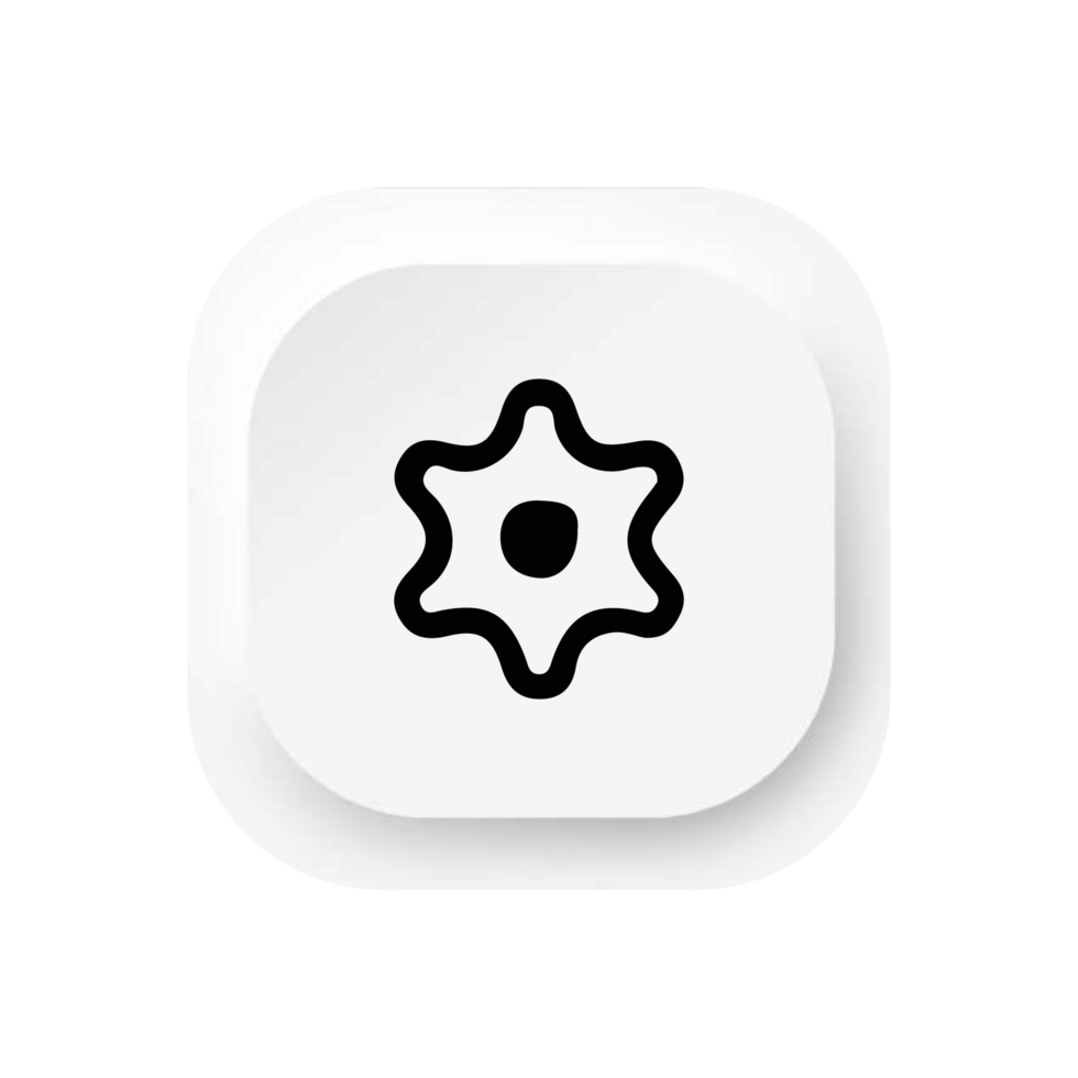 white gear icon on a flat shape flat png