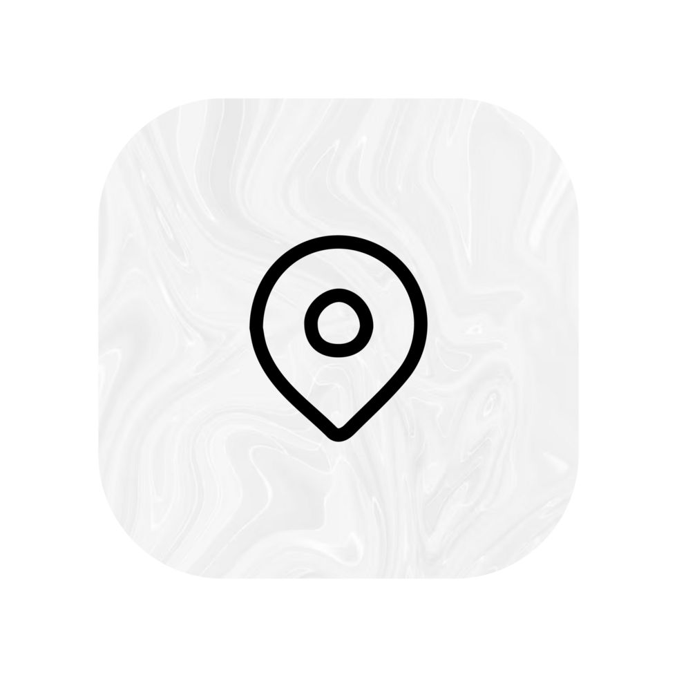 A white and black icon with a location marker png