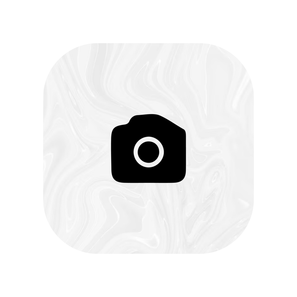 A white square with a black camera icon png