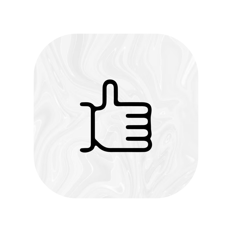 A thumbs up icon on a flat shape flat illustration flat png