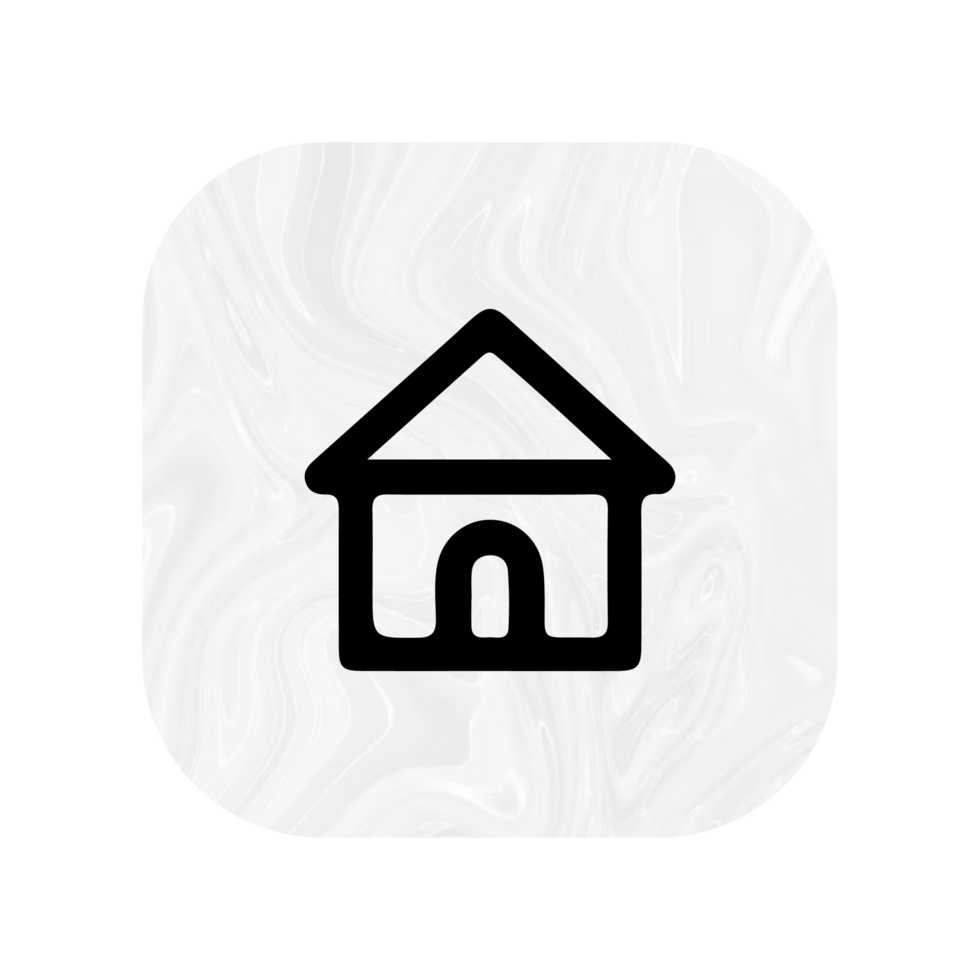 A black and white icon of a house png