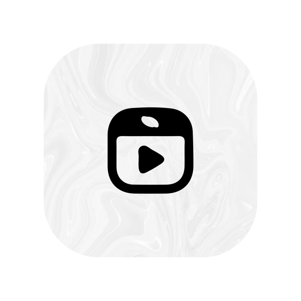 A white and flat player icon on a flat shape flat png