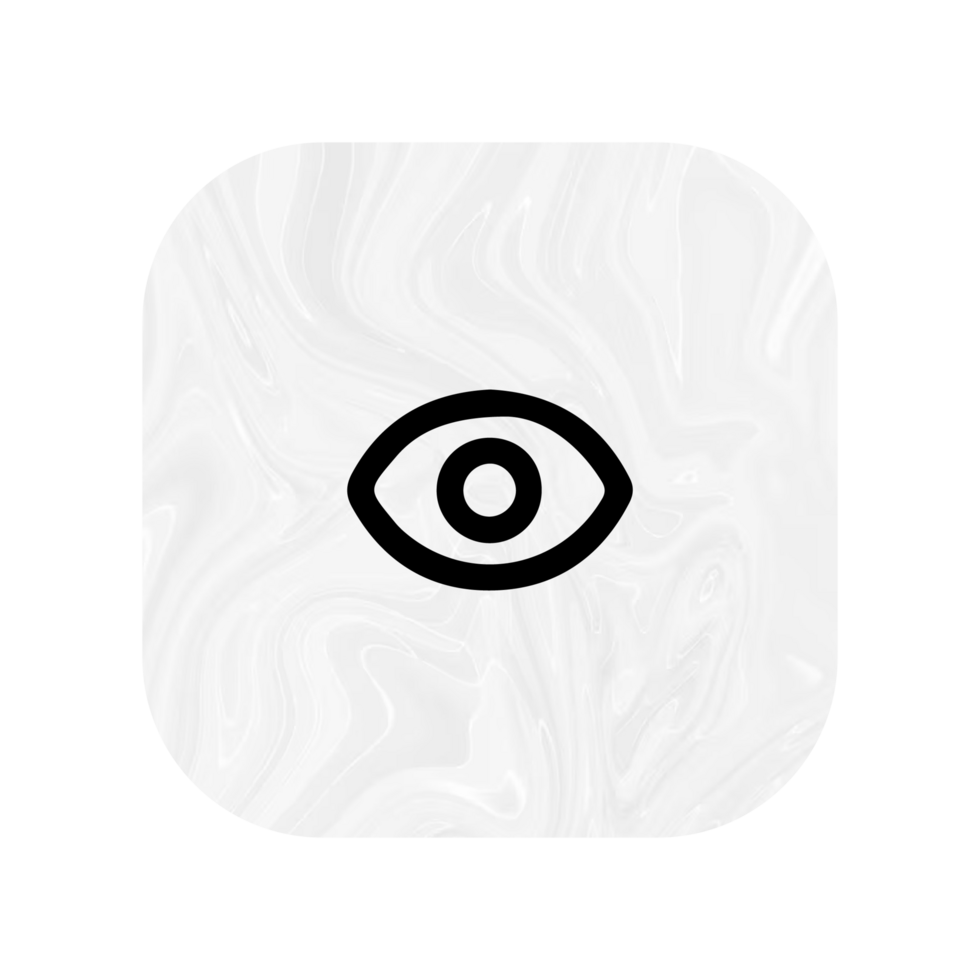 An eye icon on a flat shape illustration png