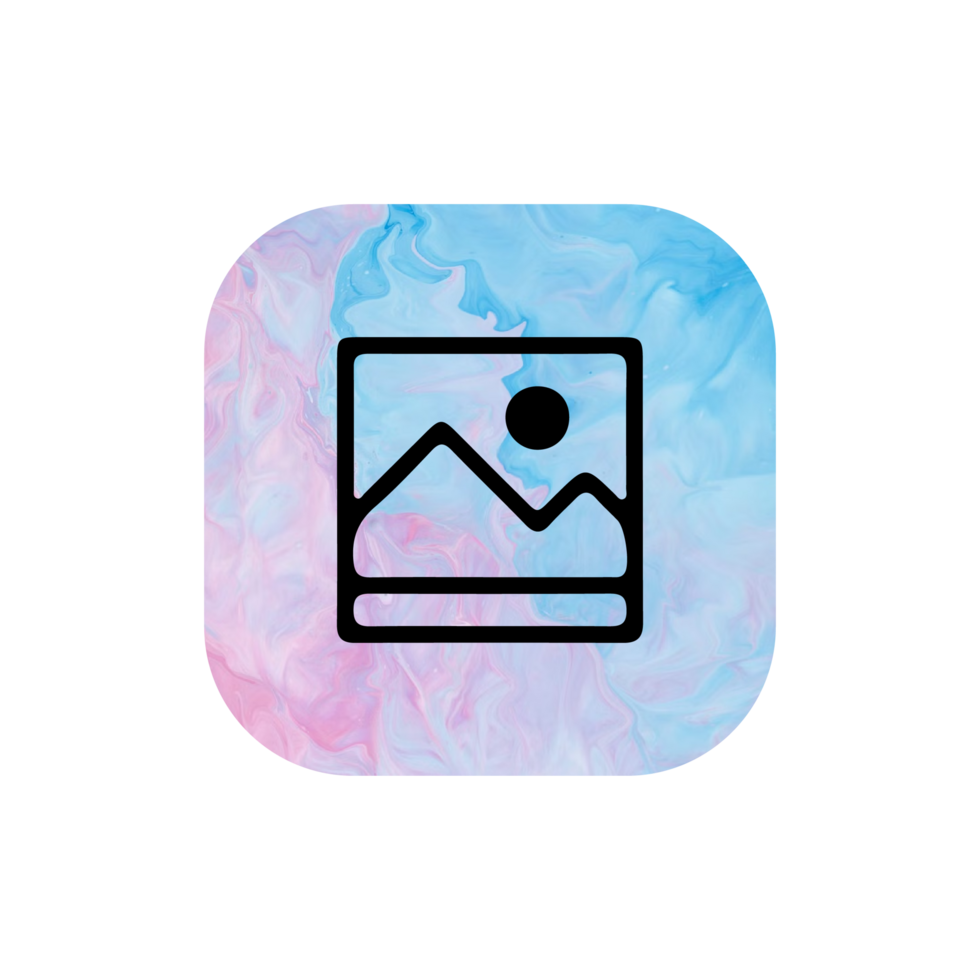 A photo of a mountain and a blue and pink background png