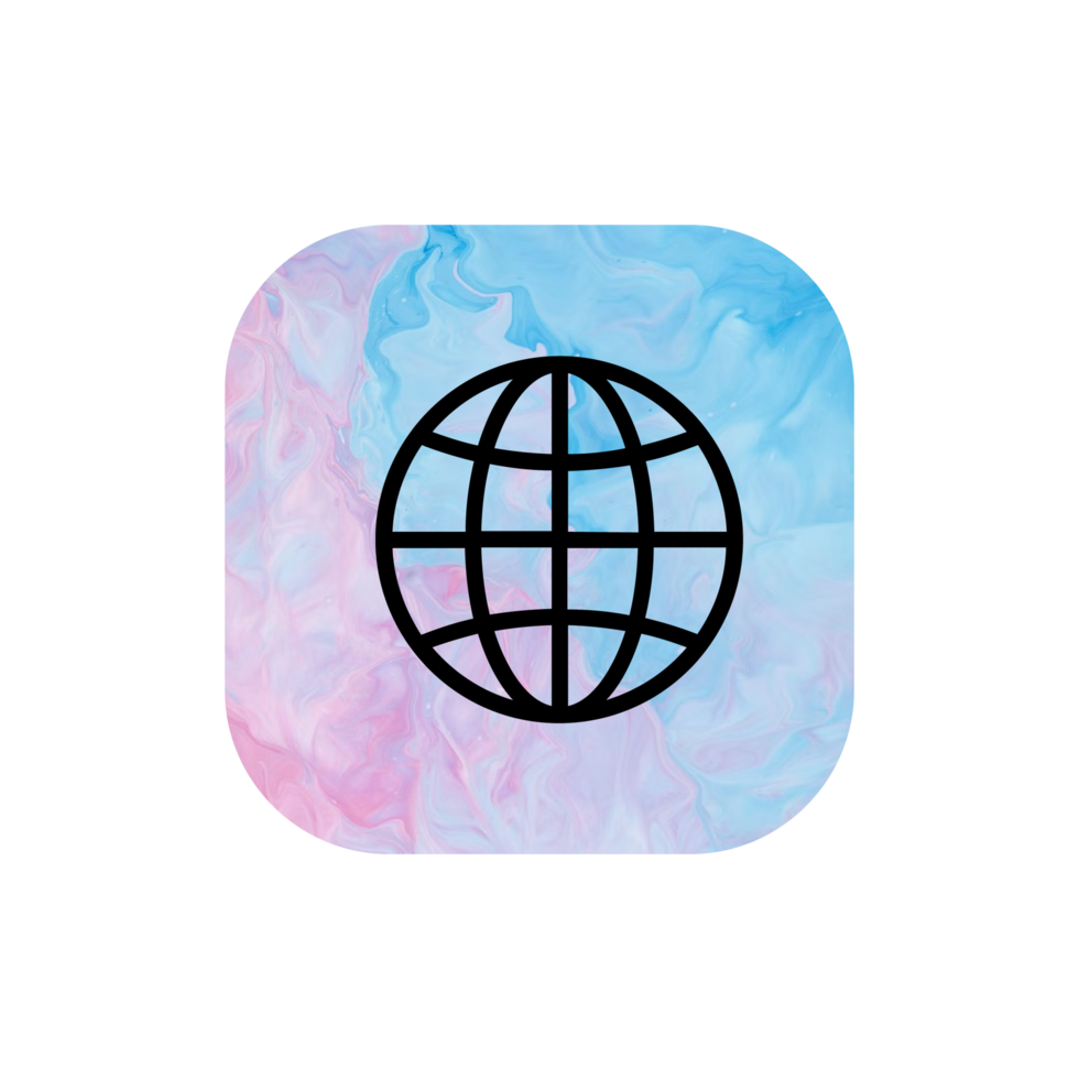 The world icon on a flat shape flat png