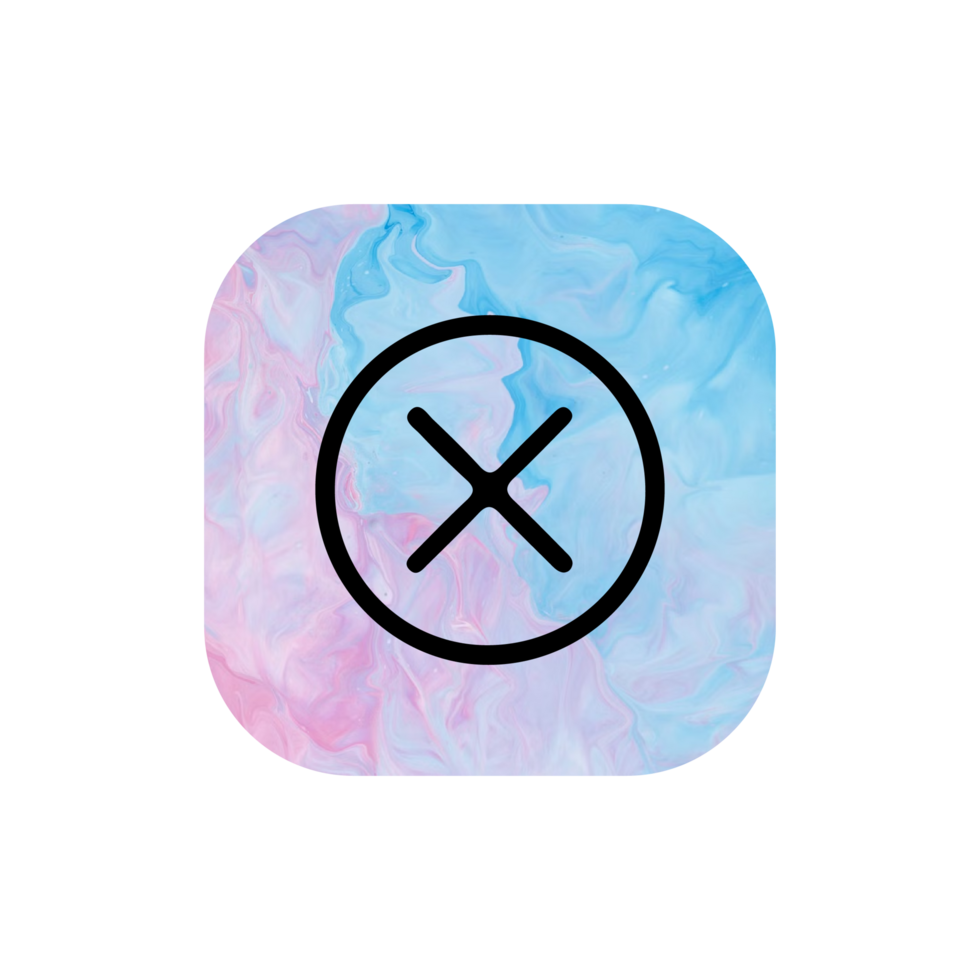 A pink and blue app icon with a cross on it png