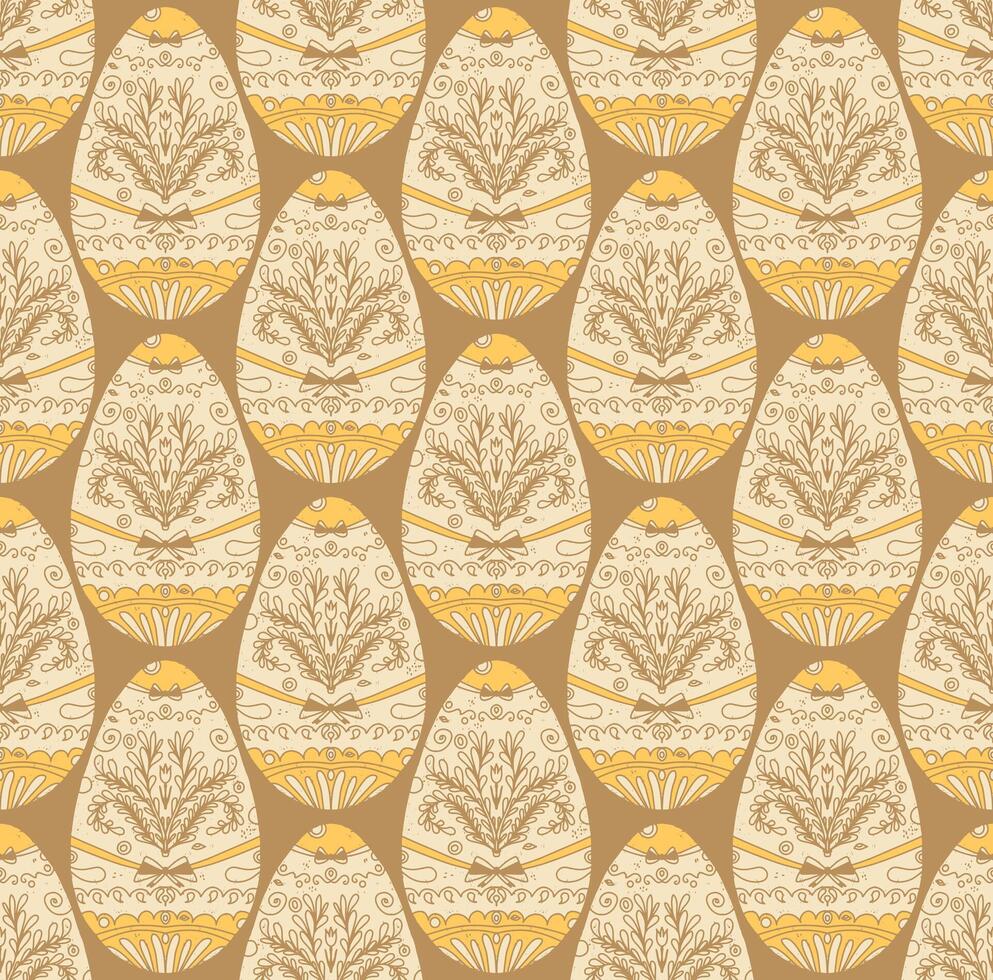 easter eggs fabric vector