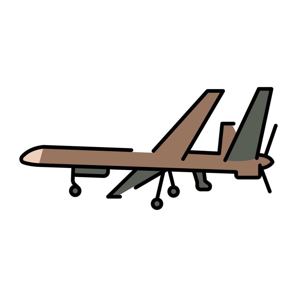 Orion line color icon. Attack and reconnaissance UAV. vector