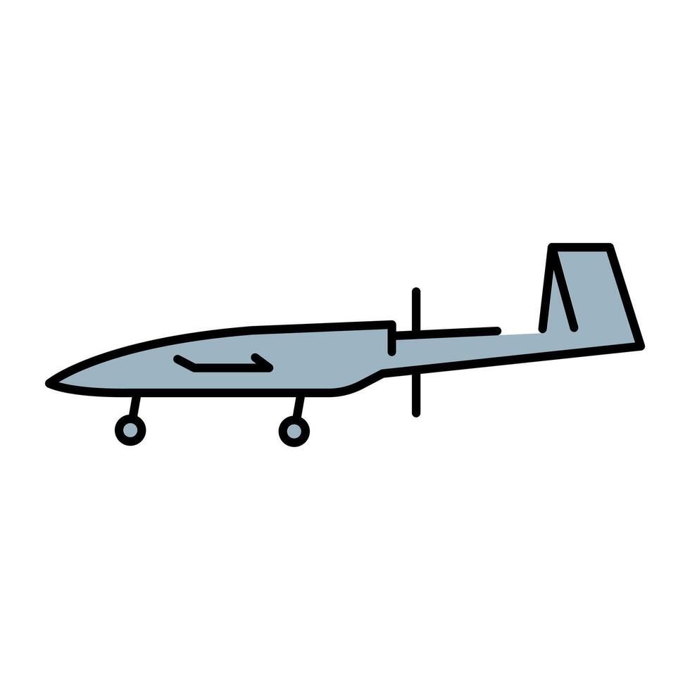 Bayraktar TB2 Turkey line color icon. Strike drone. vector