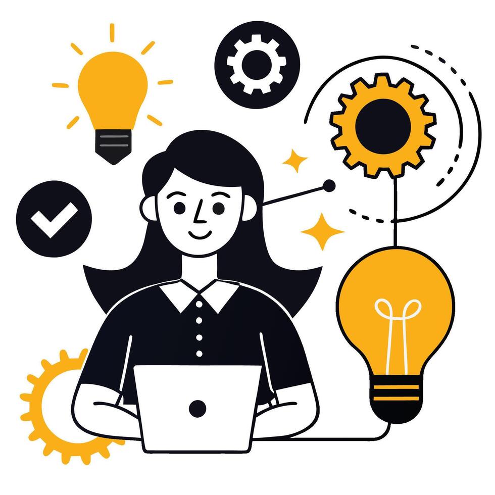 Innovative Concept Illustrating New Entries with Vibrant Graphics vector