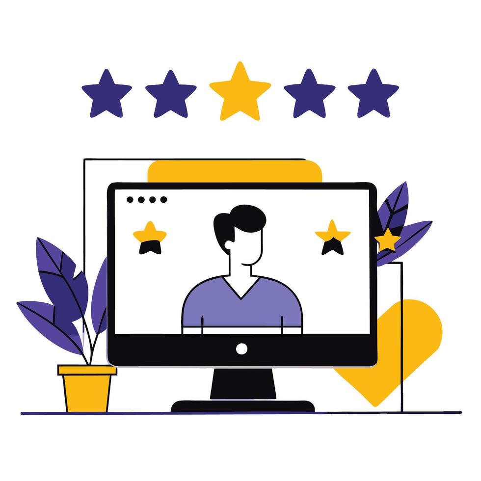 Online Reviews A Conceptual Illustration for Feedback and Reputation Management vector