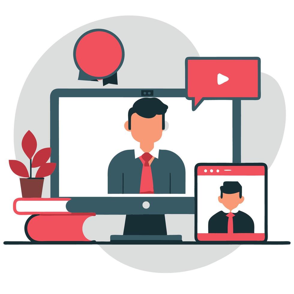 Immersive Online Training Concept Enhancing Learning through Virtual Engagement vector