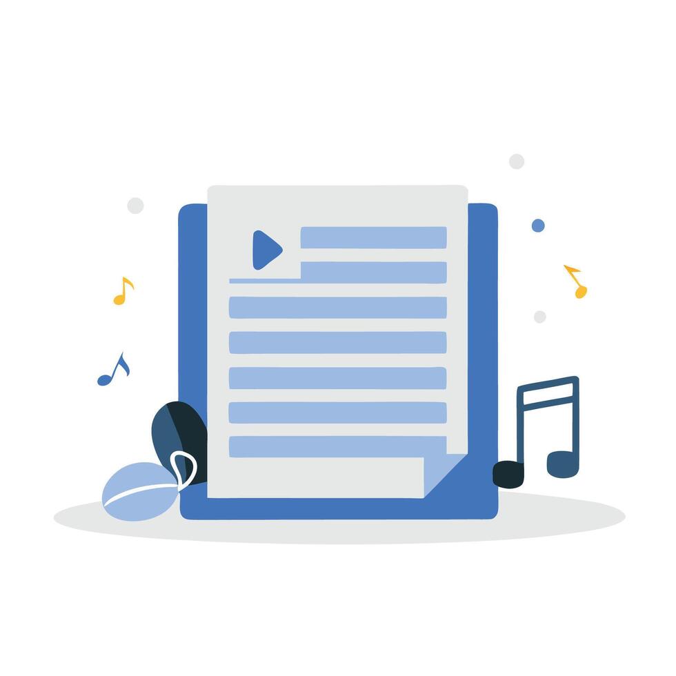 Concept Illustration of Detailed Note Taking Process with Arrows and Labels vector