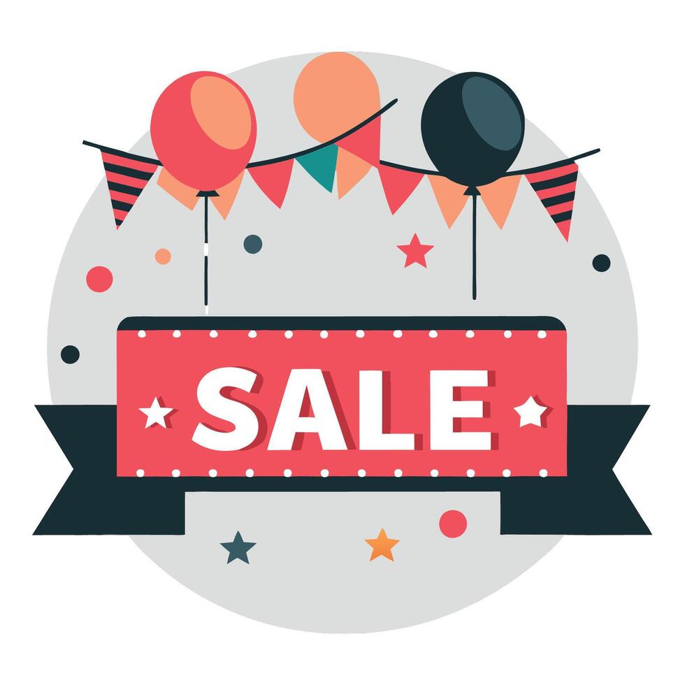 Festive Illustration of New Year s Sale Banner with Vibrant Designs vector