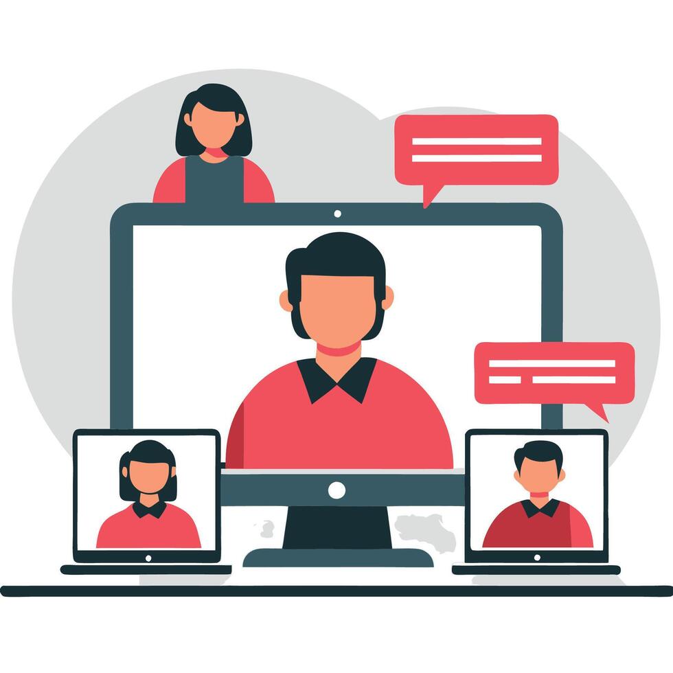 Digital Training and Education for Modern Learning Online Concept Illustration vector