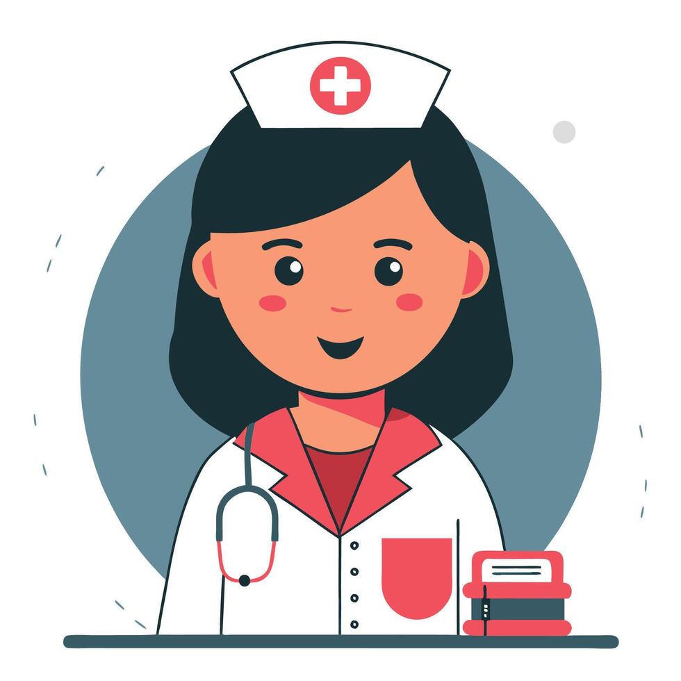 Conceptual Illustration of a Nurse Providing Compassionate and Skilled Care vector