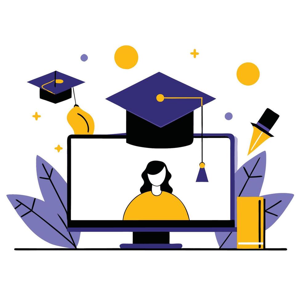 Online Education The Digital Classroom for Modern Learners vector
