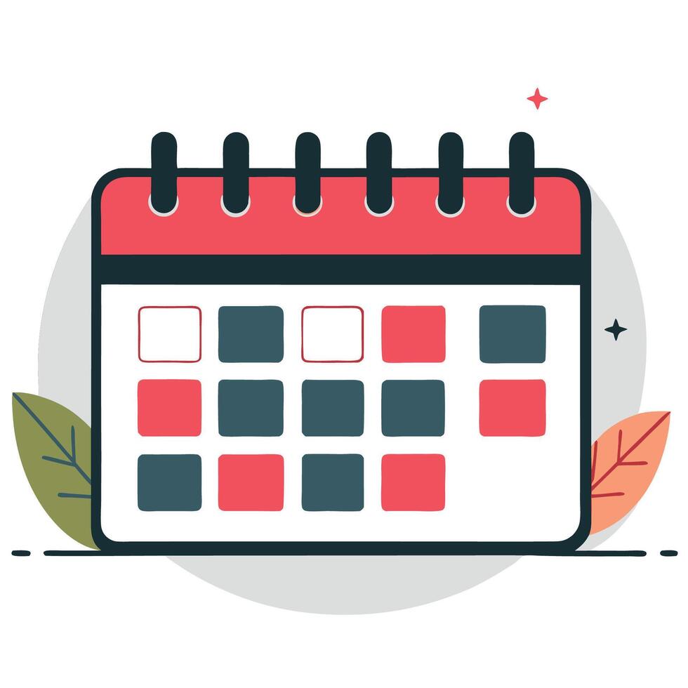 Enhancing Productivity with Online Calendar A Conceptual Illustration vector