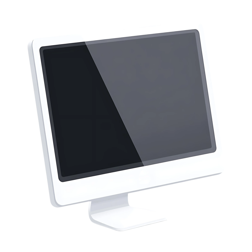 A computer monitor with a black screen png