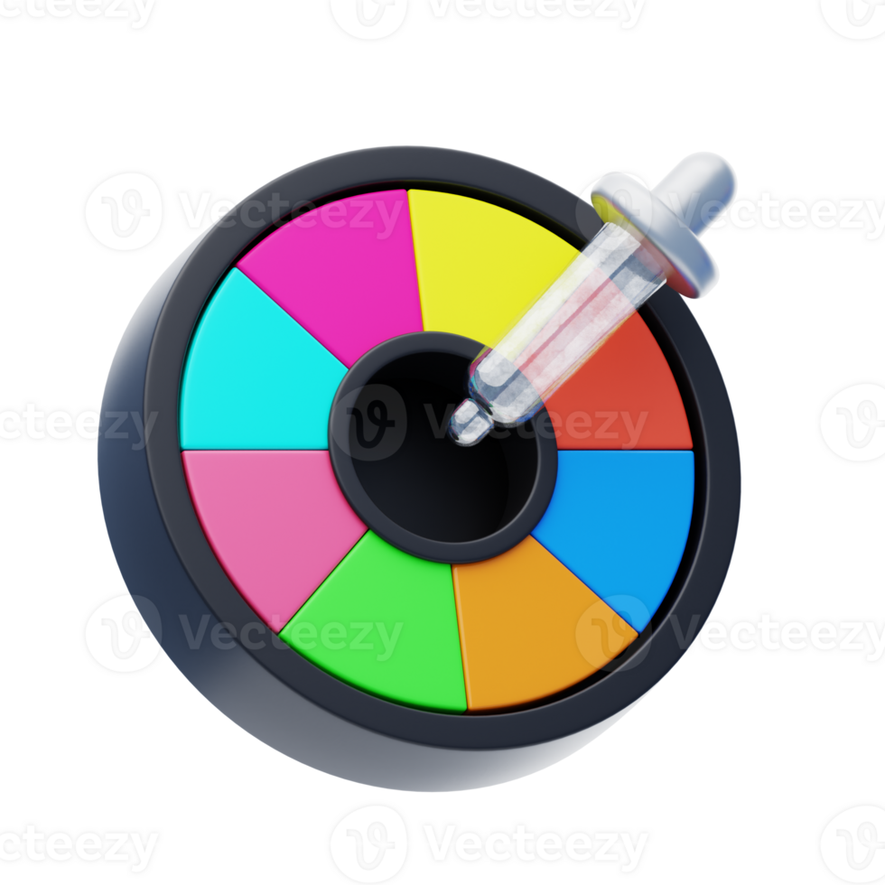 Color Wheel 3D Icon. Color Choice 3D Icon png