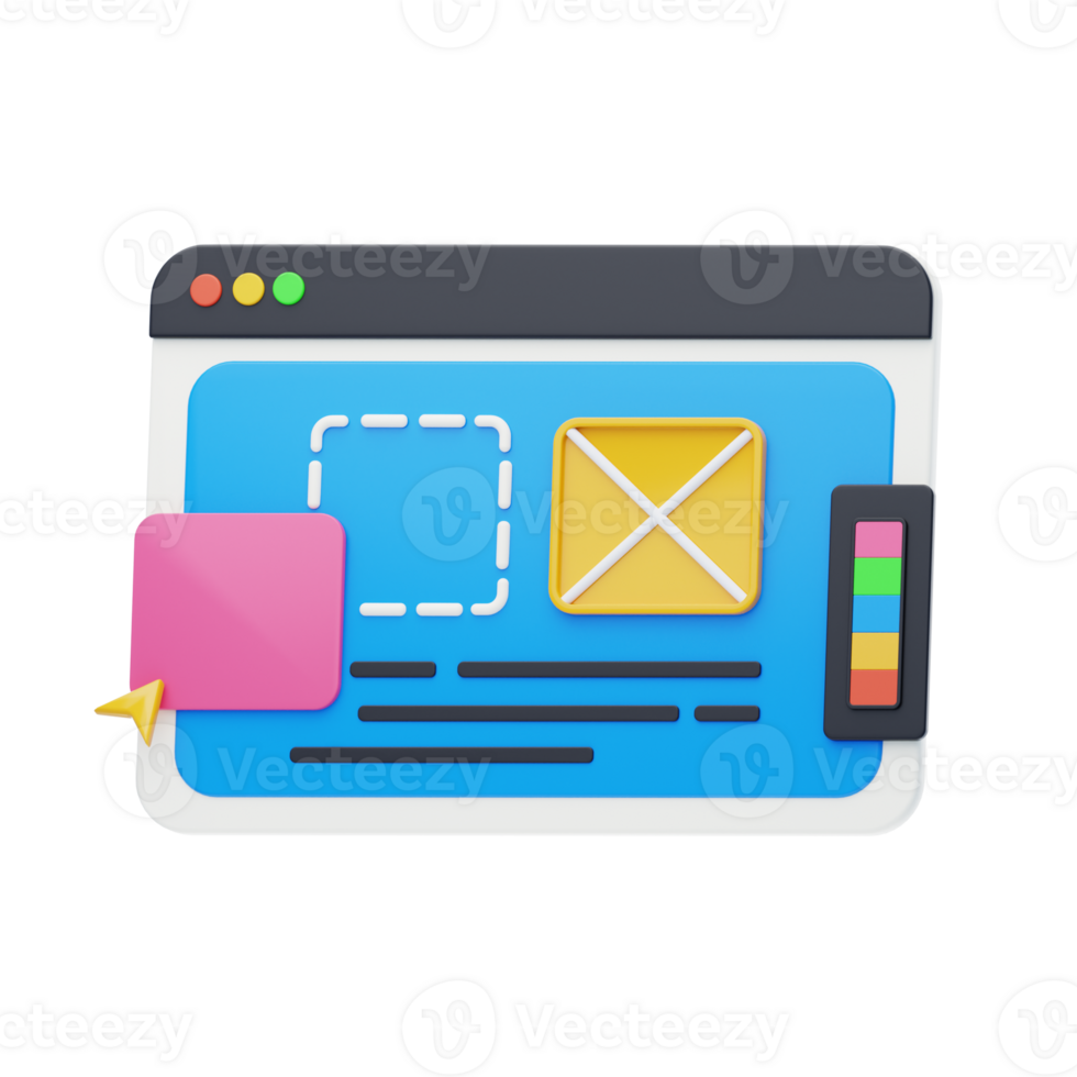 Online Graphic Design Tool 3D Icon png