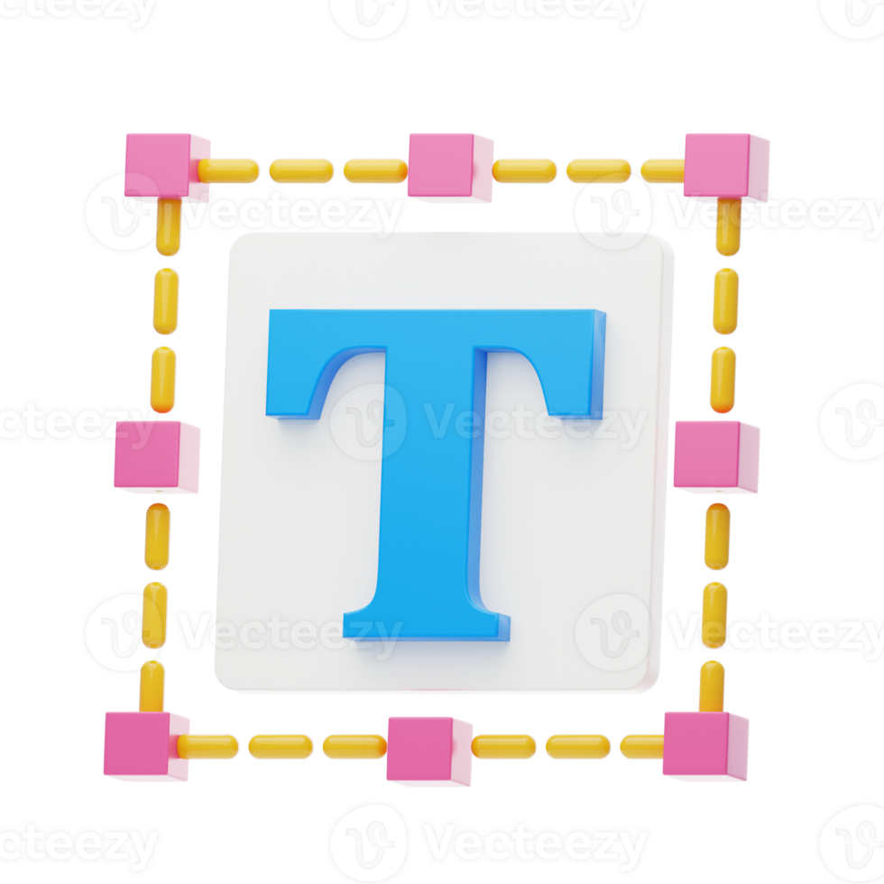 Text Tool 3D Icon. Text 3D Icon png