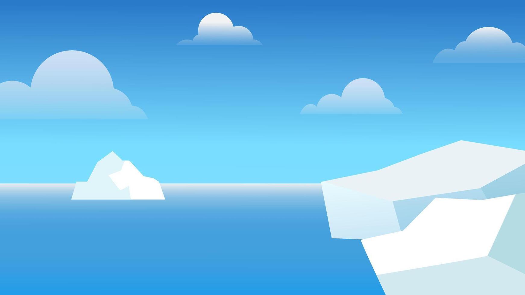 Frozen Majesty A Stunning Glacier Panorama with Editable EPS Format vector