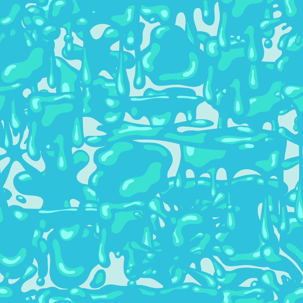 seamless pattern realistic set slime blots drops isolated illustration vector