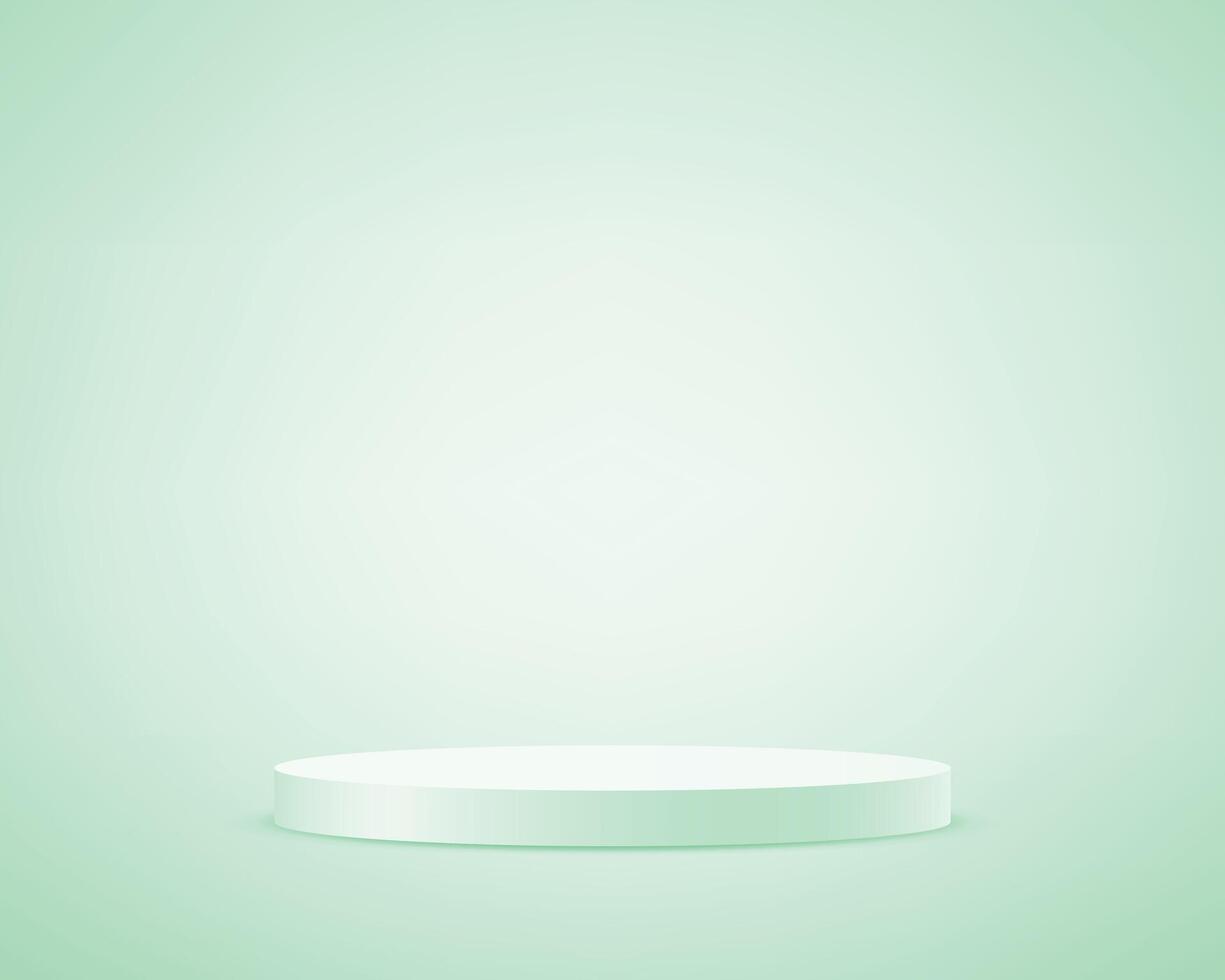 Pastel green background 3d with podium. products display 3d background podium. Space for selling products on the website. illustration vector