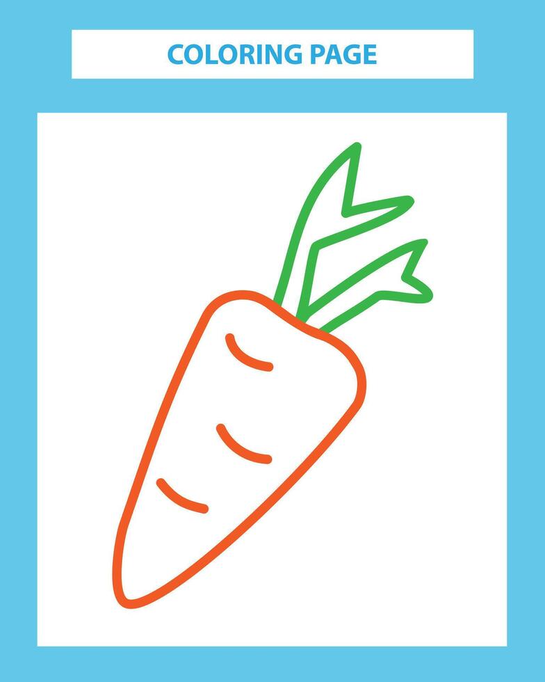 Coloring carrot illustration vector