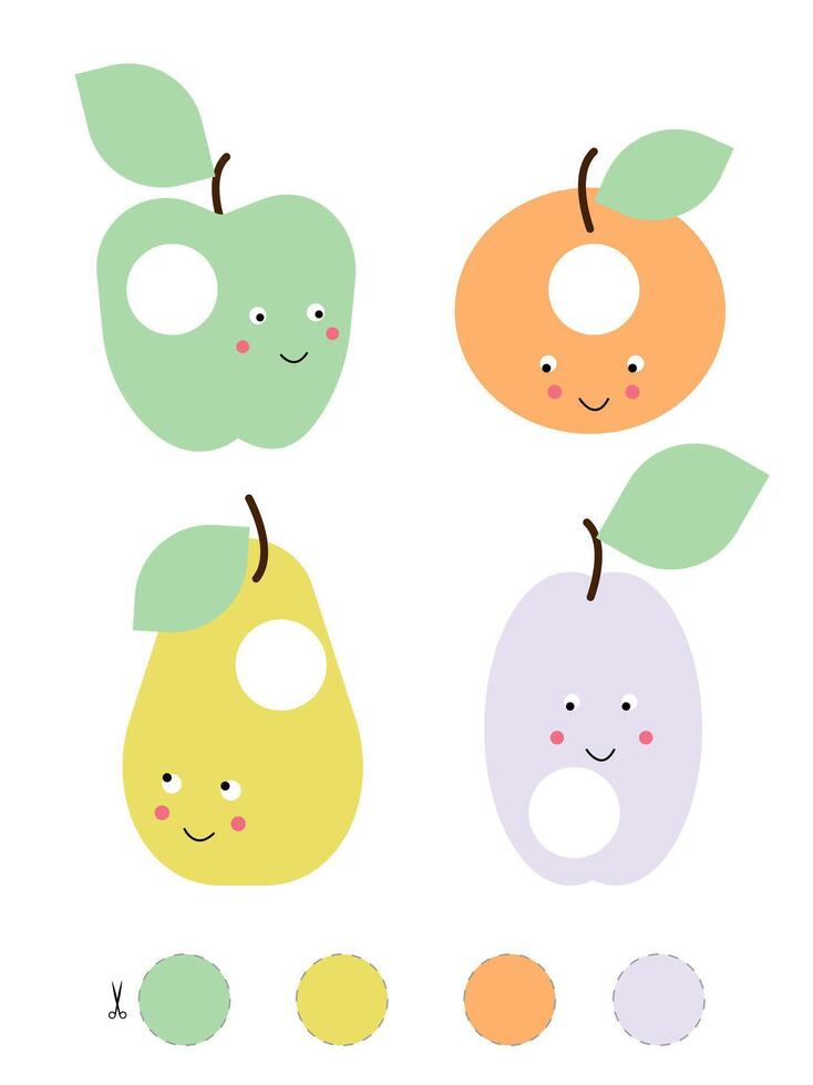 Cut and paste circle game vector